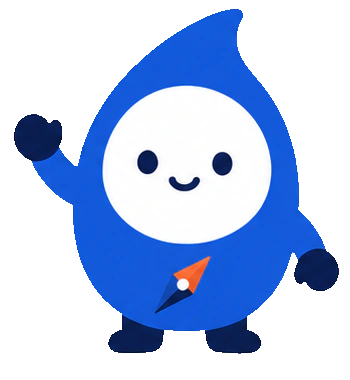 CSCA Compass mascot waving